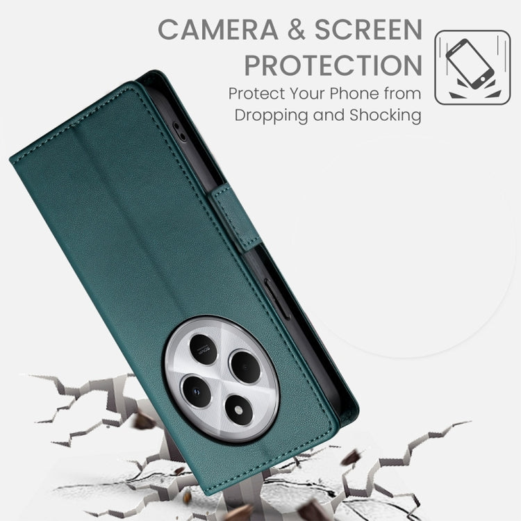 For Redmi 14C 4G Side Buckle Magnetic Frosted Leather Phone Case