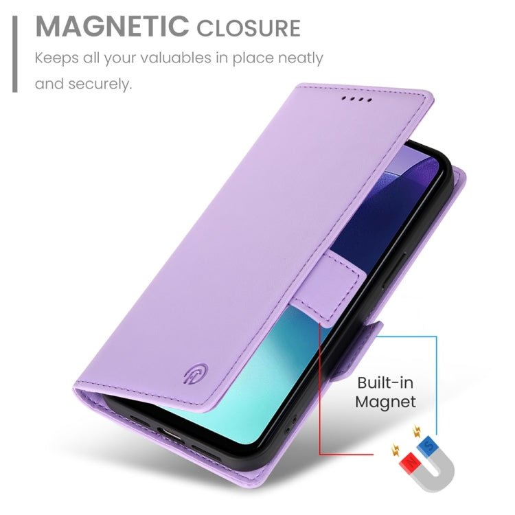 For Redmi 14C 4G Side Buckle Magnetic Frosted Leather Phone Case