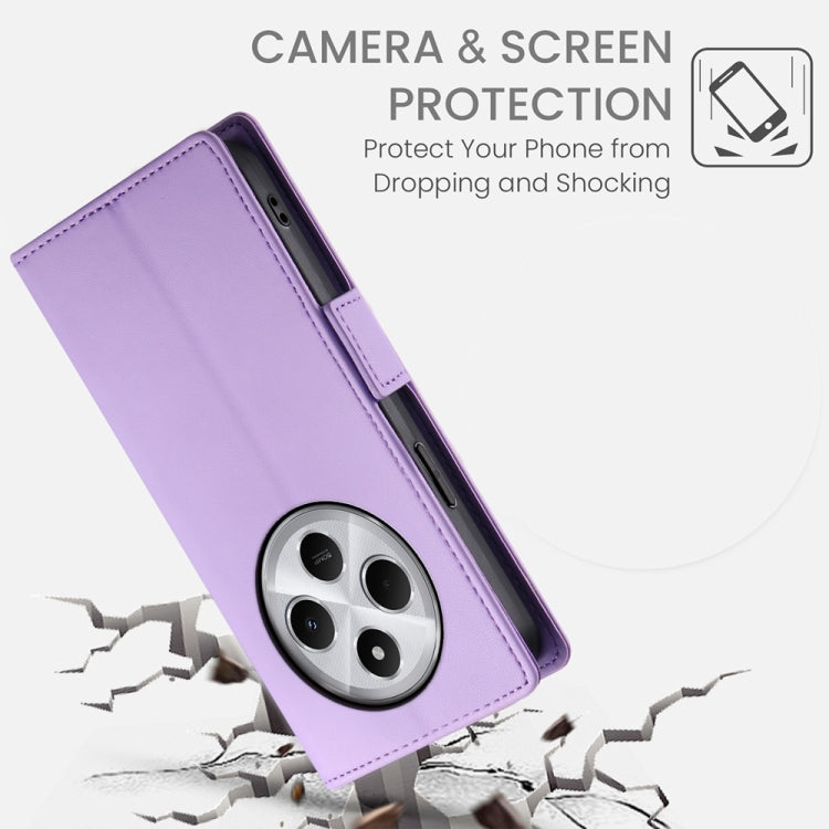 For Redmi 14C 4G Side Buckle Magnetic Frosted Leather Phone Case