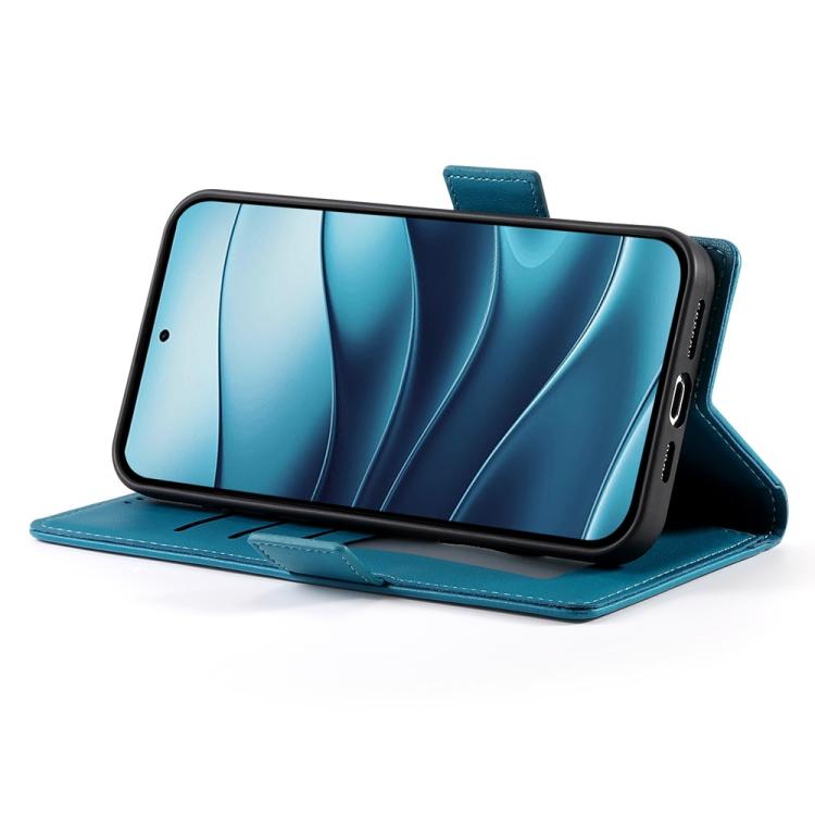 For Redmi Note 14 4G 163.25mm Global Side Buckle Magnetic Frosted Leather Phone Case