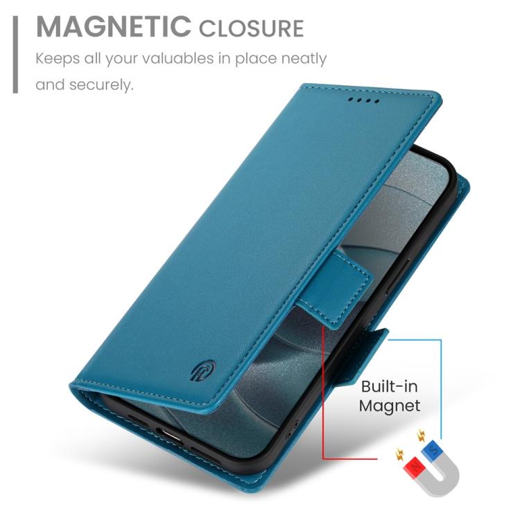 For Redmi Note 14 4G 163.25mm Global Side Buckle Magnetic Frosted Leather Phone Case