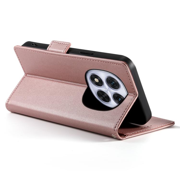 For Redmi Note 14 Pro 4G Side Buckle Magnetic Frosted Leather Phone Case