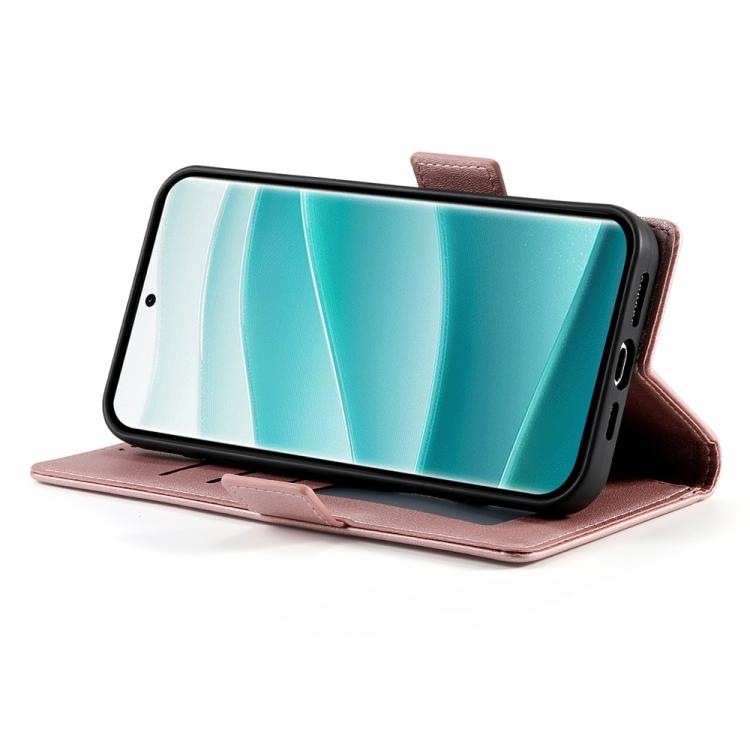 For Redmi Note 14 Pro 4G Side Buckle Magnetic Frosted Leather Phone Case