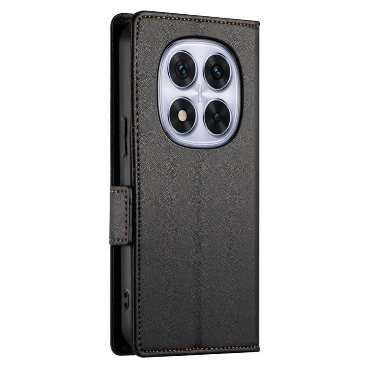 For Redmi Note 14 Pro 4G Side Buckle Magnetic Frosted Leather Phone Case