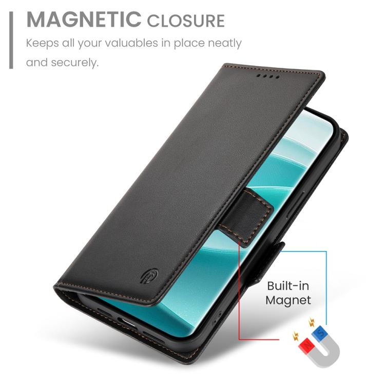 For Redmi Note 14 Pro 4G Side Buckle Magnetic Frosted Leather Phone Case