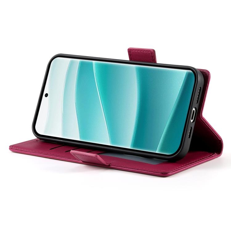 For Redmi Note 14 Pro 4G Side Buckle Magnetic Frosted Leather Phone Case