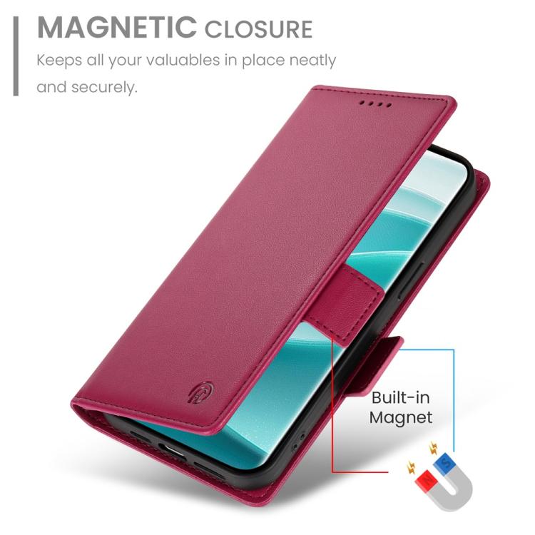 For Redmi Note 14 Pro 4G Side Buckle Magnetic Frosted Leather Phone Case