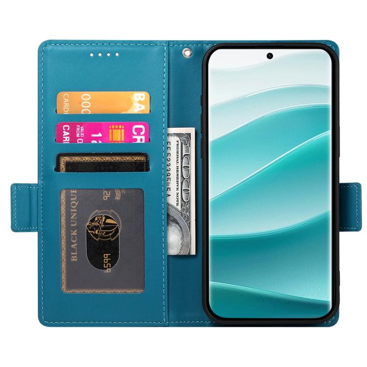 For Redmi Note 14 Pro 4G Side Buckle Magnetic Frosted Leather Phone Case
