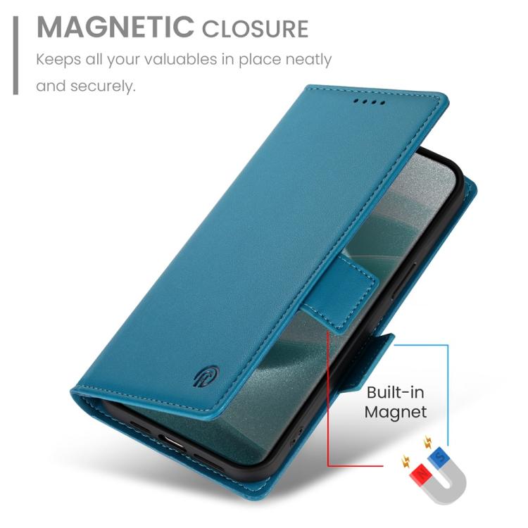 For Redmi Note 14 Pro 4G Side Buckle Magnetic Frosted Leather Phone Case