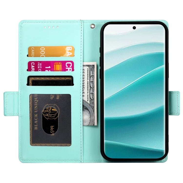 For Redmi Note 14 Pro 4G Side Buckle Magnetic Frosted Leather Phone Case