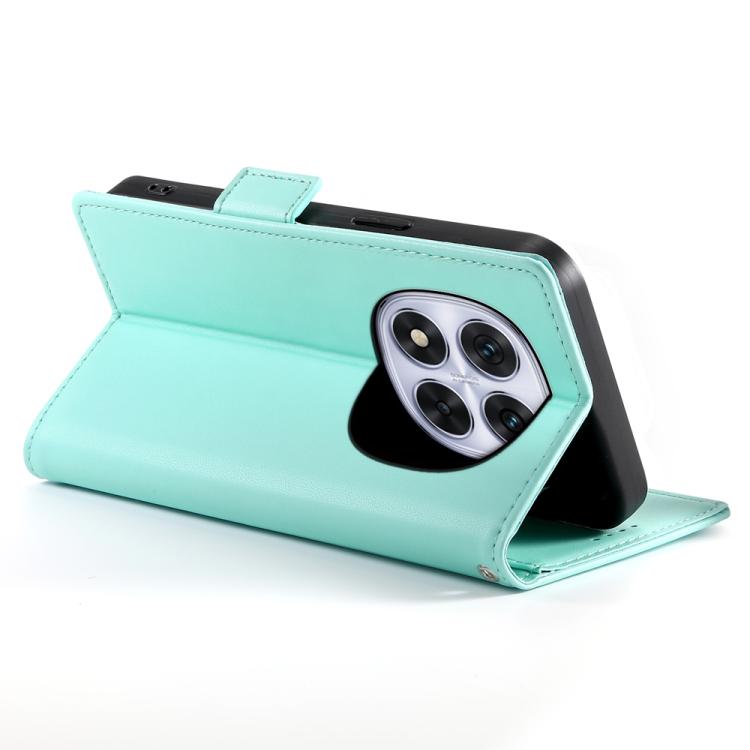 For Redmi Note 14 Pro 4G Side Buckle Magnetic Frosted Leather Phone Case