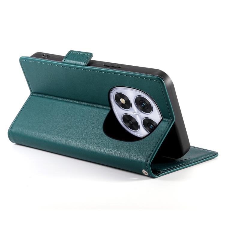 For Redmi Note 14 Pro 4G Side Buckle Magnetic Frosted Leather Phone Case