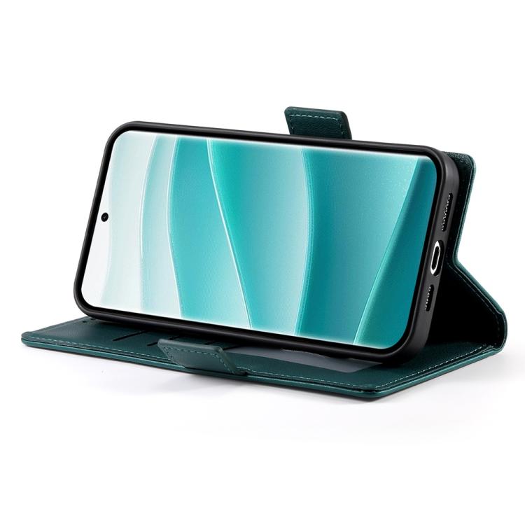 For Redmi Note 14 Pro 4G Side Buckle Magnetic Frosted Leather Phone Case
