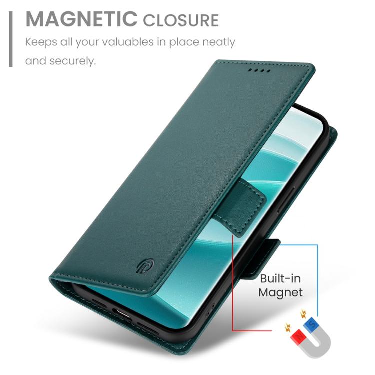 For Redmi Note 14 Pro 4G Side Buckle Magnetic Frosted Leather Phone Case
