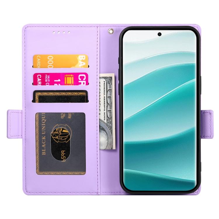 For Redmi Note 14 Pro 4G Side Buckle Magnetic Frosted Leather Phone Case