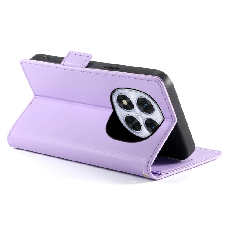 For Redmi Note 14 Pro 4G Side Buckle Magnetic Frosted Leather Phone Case