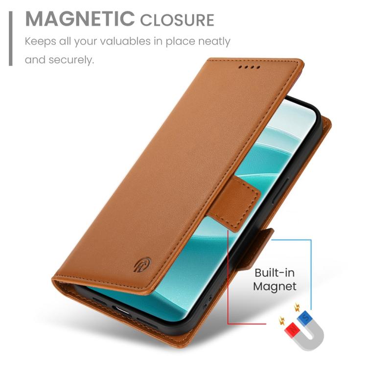 For Redmi Note 14 Pro 4G Side Buckle Magnetic Frosted Leather Phone Case