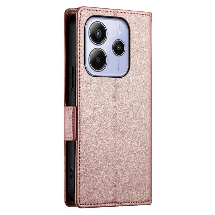 For Redmi Note 14 4G 164.84mm Side Buckle Magnetic Frosted Leather Phone Case