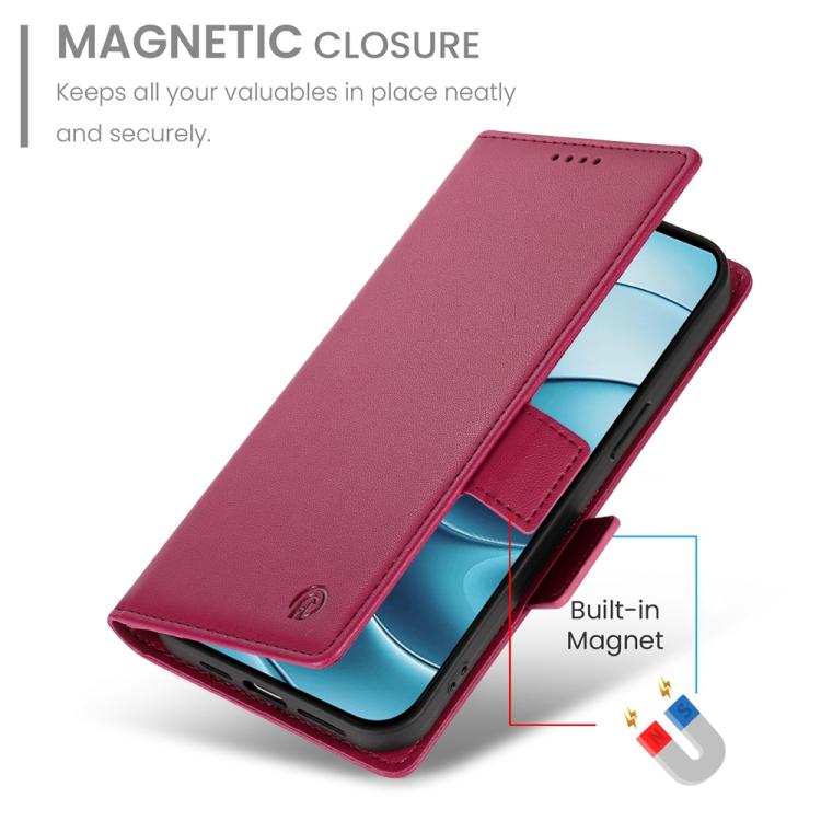 For Redmi Note 14 4G 164.84mm Side Buckle Magnetic Frosted Leather Phone Case