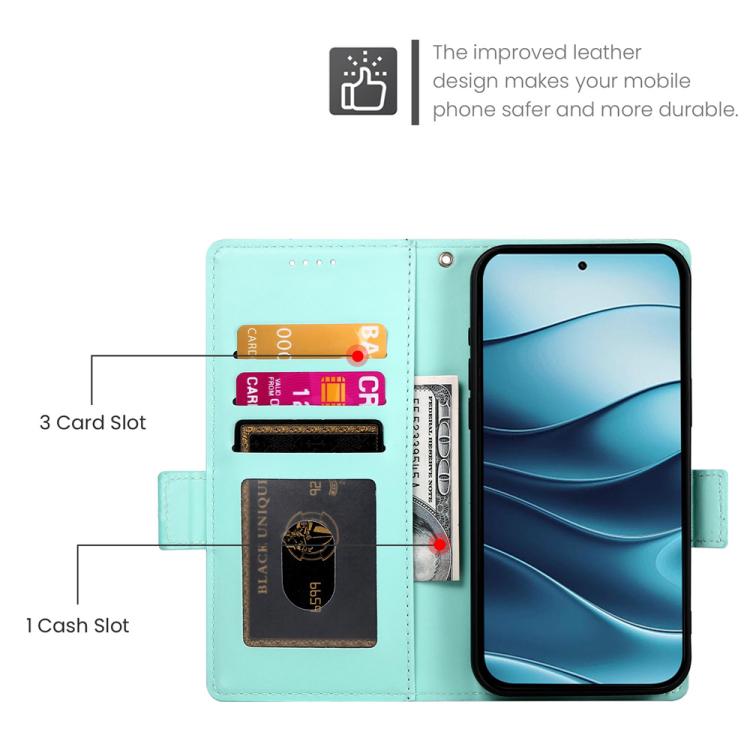 For Redmi Note 14 4G 164.84mm Side Buckle Magnetic Frosted Leather Phone Case