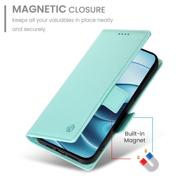 For Redmi Note 14 4G 164.84mm Side Buckle Magnetic Frosted Leather Phone Case