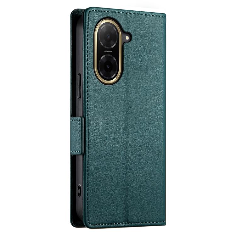 For Redmi A5 4G 171.7mm / Xiaomi Poco C71 Side Buckle Magnetic Frosted Leather Phone Case
