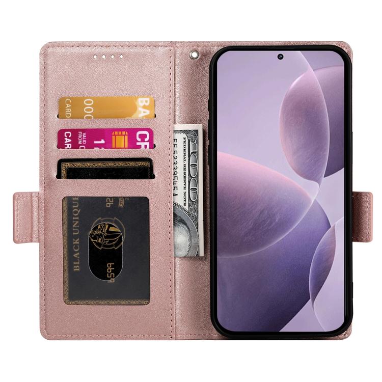 For Redmi K80 / K80 Pro Side Buckle Magnetic Frosted Leather Phone Case