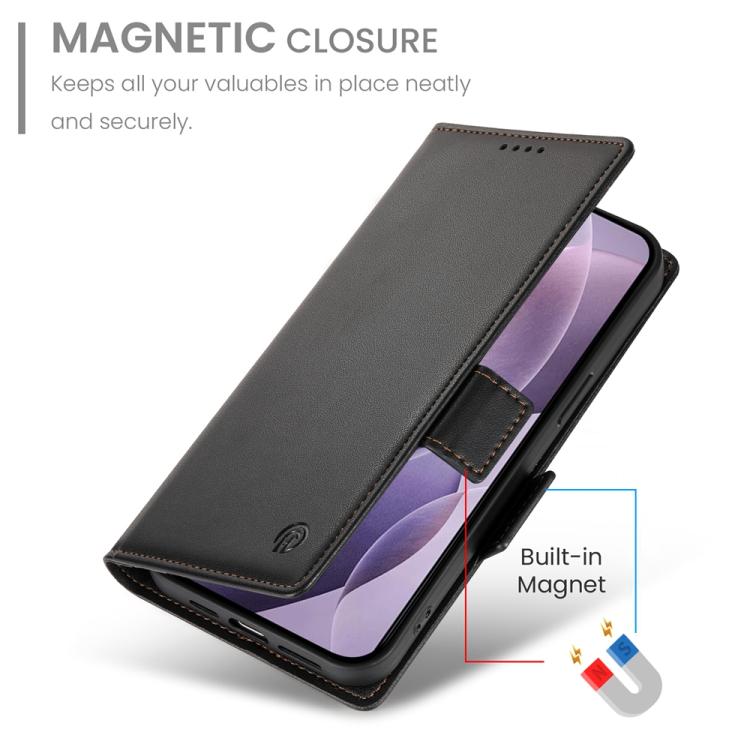 For Redmi K80 / K80 Pro Side Buckle Magnetic Frosted Leather Phone Case