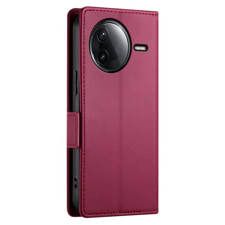 For Redmi K80 / K80 Pro Side Buckle Magnetic Frosted Leather Phone Case