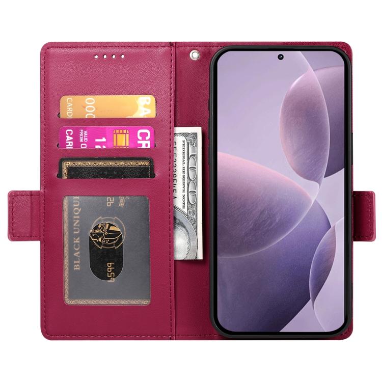 For Redmi K80 / K80 Pro Side Buckle Magnetic Frosted Leather Phone Case