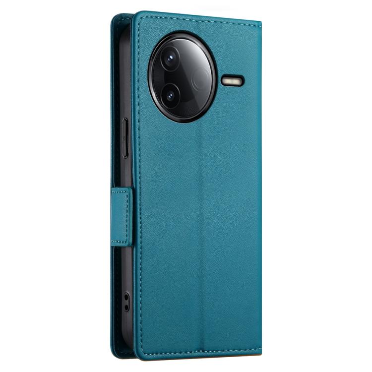For Redmi K80 / K80 Pro Side Buckle Magnetic Frosted Leather Phone Case