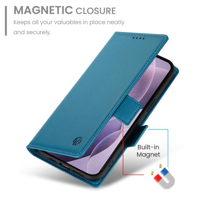 For Redmi K80 / K80 Pro Side Buckle Magnetic Frosted Leather Phone Case
