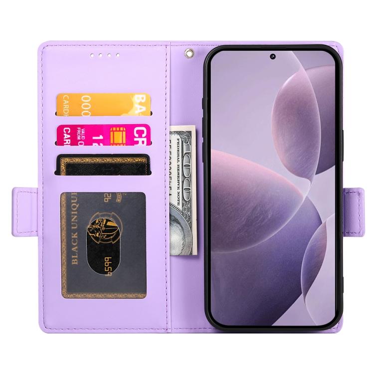 For Redmi K80 / K80 Pro Side Buckle Magnetic Frosted Leather Phone Case