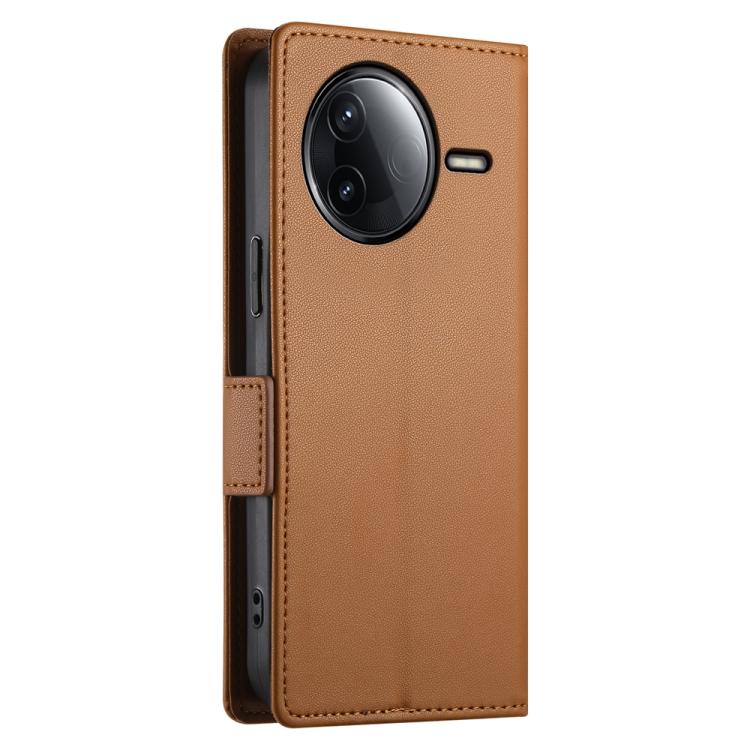 For Redmi K80 / K80 Pro Side Buckle Magnetic Frosted Leather Phone Case