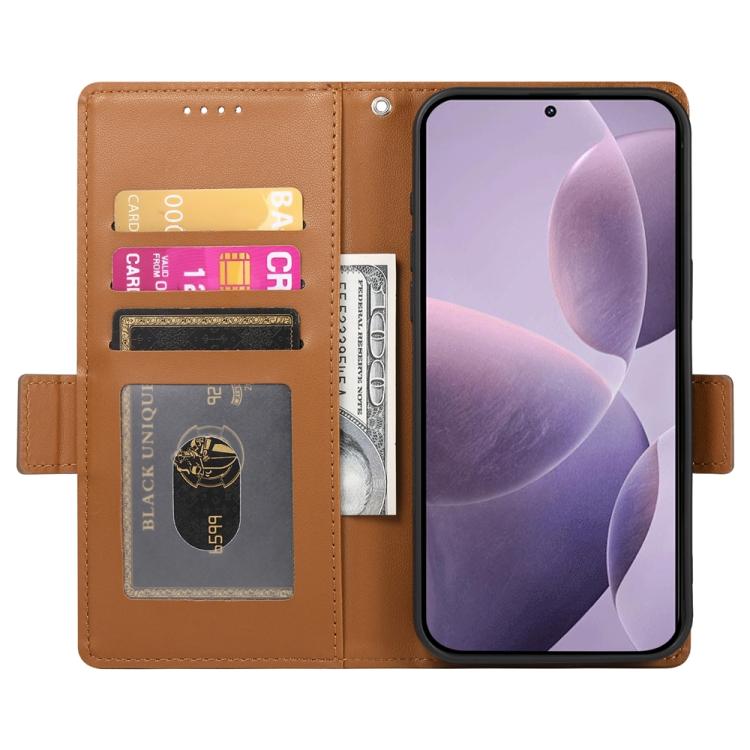 For Redmi K80 / K80 Pro Side Buckle Magnetic Frosted Leather Phone Case