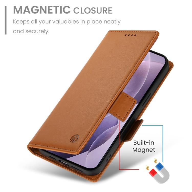 For Redmi K80 / K80 Pro Side Buckle Magnetic Frosted Leather Phone Case