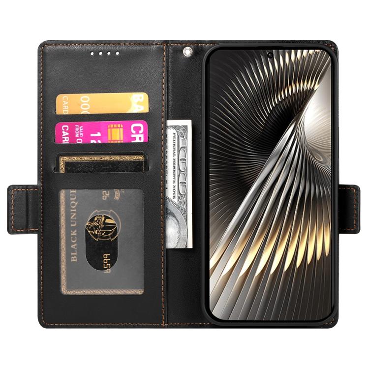 For Redmi  Turbo 4 Pro / Xiaomi Poco F7 Side Buckle Magnetic Frosted Leather Phone Case