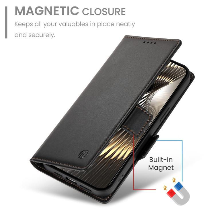 For Redmi  Turbo 4 Pro / Xiaomi Poco F7 Side Buckle Magnetic Frosted Leather Phone Case