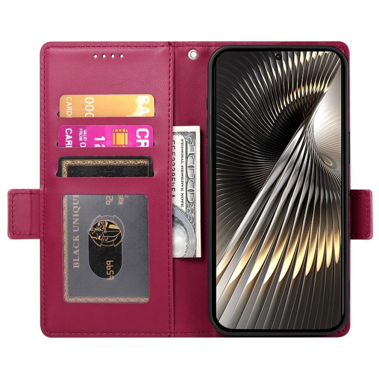 For Redmi  Turbo 4 Pro / Xiaomi Poco F7 Side Buckle Magnetic Frosted Leather Phone Case
