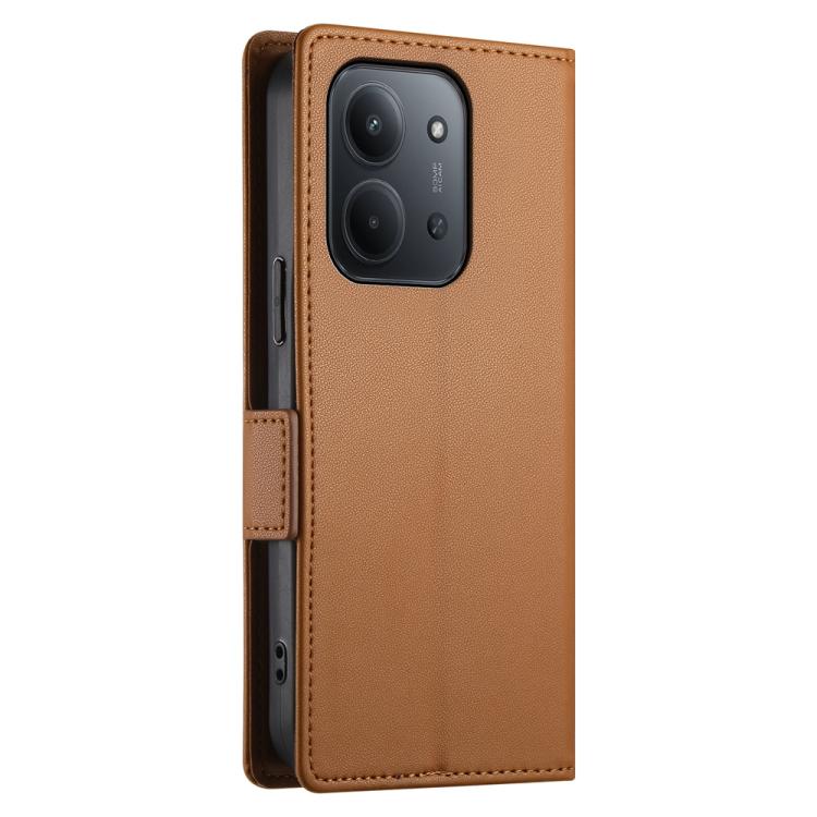 For Redmi 15C Global 171mm / Poco C85 4G Side Buckle Magnetic Frosted Leather Phone Case