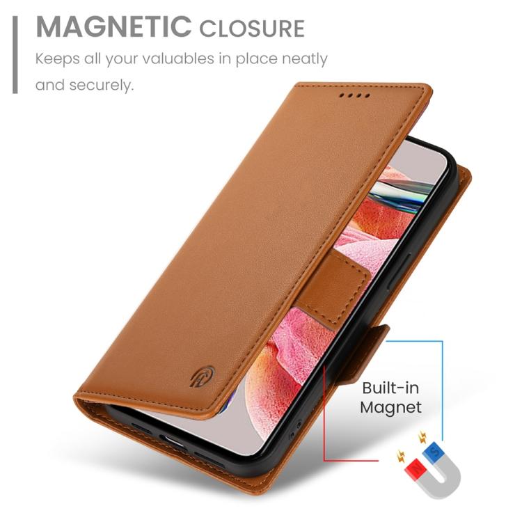 For Redmi 15C Global 171mm / Poco C85 4G Side Buckle Magnetic Frosted Leather Phone Case