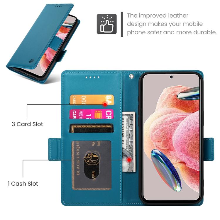 For Redmi 15C EU 173mm / Poco C85 5G Side Buckle Magnetic Frosted Leather Phone Case
