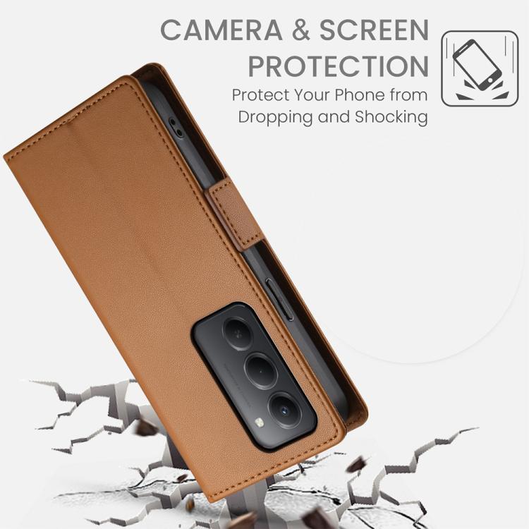 For Redmi 15 5G / 4G EU 171mm Side Buckle Magnetic Frosted Leather Phone Case