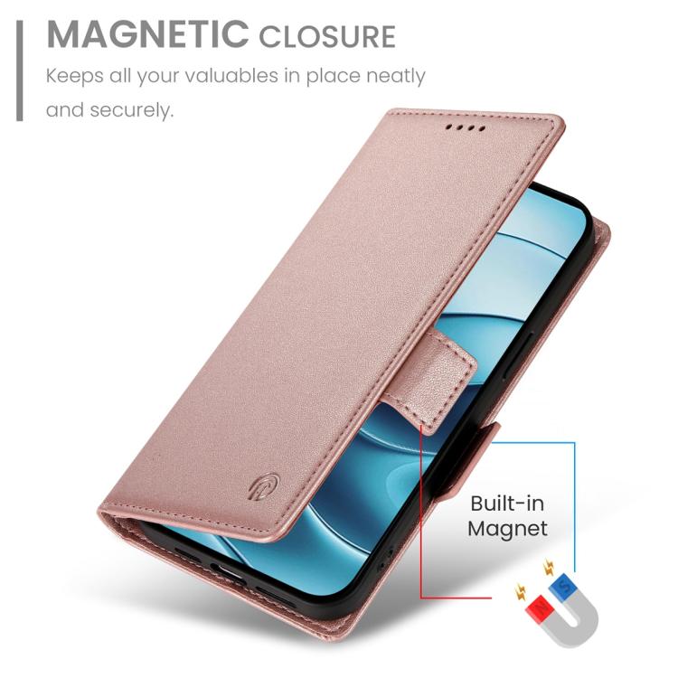 For Redmi Note 15 Pro 4G Global 163.2mm Side Buckle Magnetic Frosted Leather Phone Case