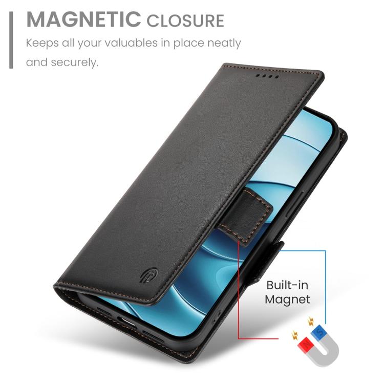 For Redmi Note 15 Pro 4G Global 163.2mm Side Buckle Magnetic Frosted Leather Phone Case