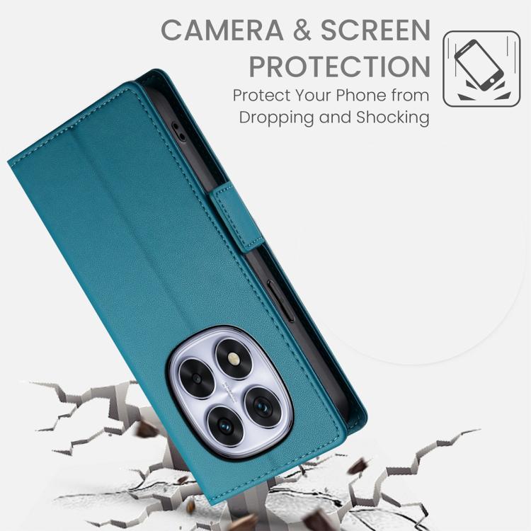 For Redmi Note 15 Pro 4G Global 163.2mm Side Buckle Magnetic Frosted Leather Phone Case