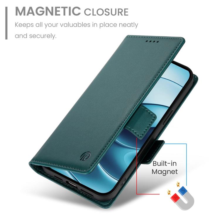 For Redmi Note 15 Pro 4G Global 163.2mm Side Buckle Magnetic Frosted Leather Phone Case