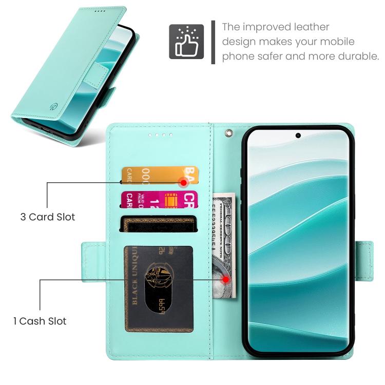For Redmi Note 15 Pro+ 163.3mm / Poco M8 Pro Side Buckle Magnetic Frosted Leather Phone Case