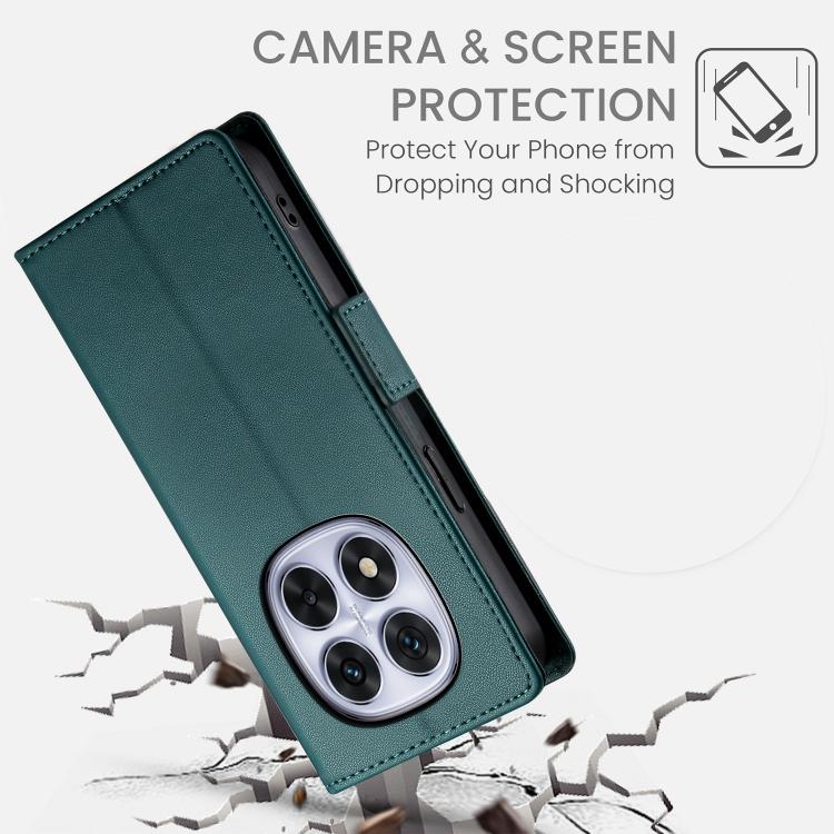 For Redmi Note 15 Pro+ 163.3mm / Poco M8 Pro Side Buckle Magnetic Frosted Leather Phone Case