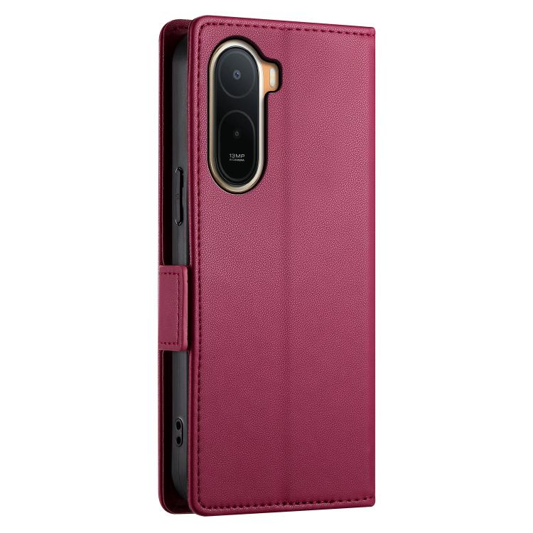 For Redmi A7 Pro 171mm / Poco C85x 5G Side Buckle Magnetic Frosted Leather Phone Case